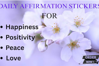 design custom daily affirmation stickers and printable sticker templates