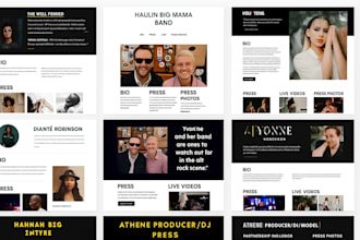 design one sheet speaker electronic press kit artist musician social media epk