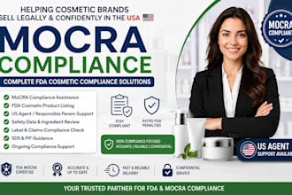 do fda cosmetic registration, mocra compliance and US agent services