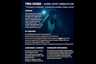 create speaker press kit one sheet djs musician celebrity epk streamers design