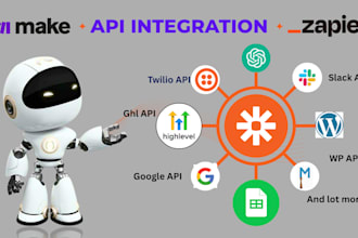 setup fix make com zapier webhook automation crm api integration, n8n expert