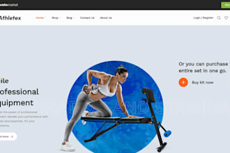 design sport and fitness equipment website workout equipment sport ball store
