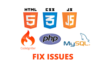 fix php, css, html, js, wordpress, codeigniter issues