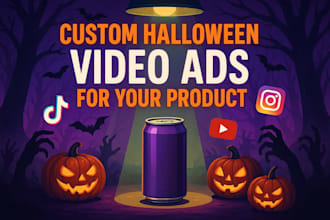 create customhalloween ai video ad for your product scary animation spooky sound