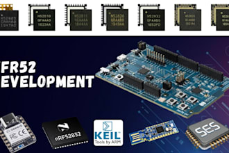 develop nrf52, nrf91, nrf5340, stm32, esp32 firmware and pcb design