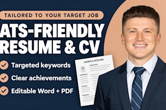 write ats friendly resume or CV tailored to your target job