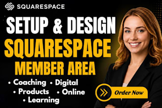 setup squarespace member areas for coaching, digital products, online learning