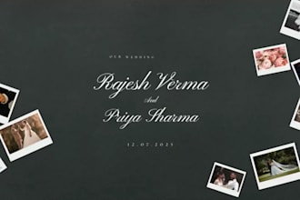 create a beautiful wedding photo slideshow video with music
