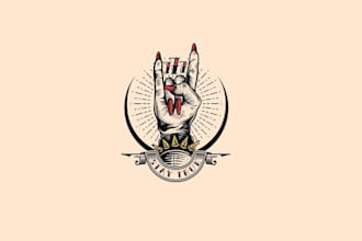 design rock star traditional male appeal men logo