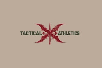 design rough style military fitness logo