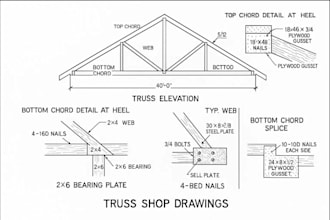 prepare truss shop drawings and structural details