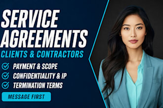 draft a service agreement or independent contractor agreement