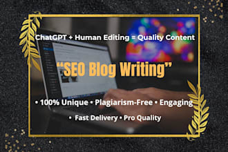 write SEO optimized blog articles with chatgpt assistance and human editing