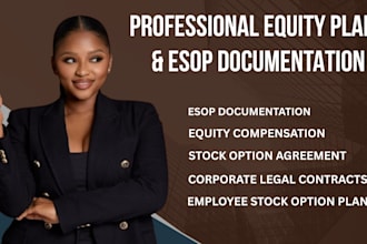 prepare esop documentation and option agreements under law