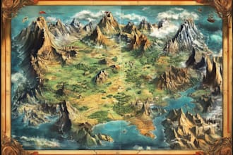 do fantasy map illustration isometric map