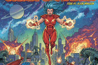 draw a comic book, page and book cover