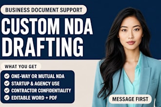 draft an nda and confidentiality agreement for startups and agencies