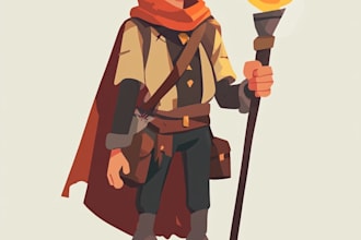 draw a 2d game character illustration