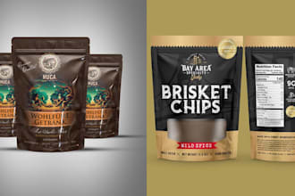 design packaging pouch label wrapper design