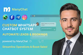 whatsapp chatbot manychat appt setter chatbot whatsapp manychat chatbot