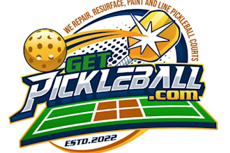 design an unique pickleball logo with unlimited revision