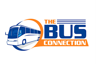 design a modern bus service logo with express delivery