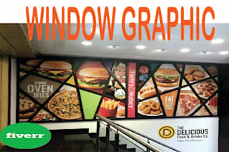 create amazing  storefront window graphics, window sticker,