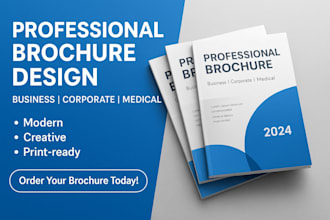 design a professional brochure for business corporate or medical use
