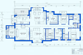 create 2d cad drawings floor plans construction and architectural