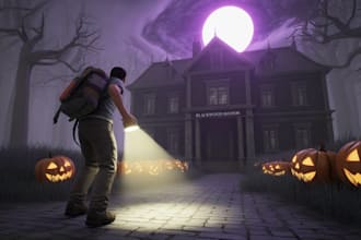 develop a spooky halloween horror game in unity