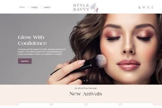 build skincare shopify store makeup cosmetic website skincare spa beauty website