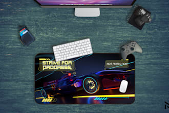 create unique mousepad, deskmat, and gaming merch designs