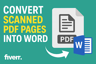 convert scanned PDF pages into word