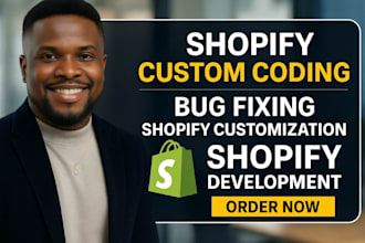 shopify custom coding and fix shopify bugs