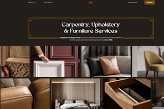 develop furniture, uphosterz website, home decor, interior designer website