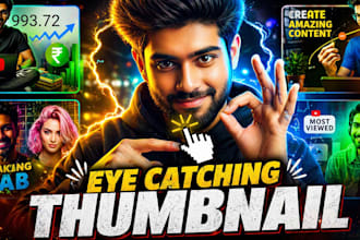 design professional custom youtube thumbnails and wallpapers
