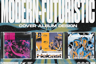 create futuristic and high end album cover art for you