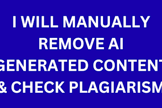 remove ai content, check plagiarism, and provide reports