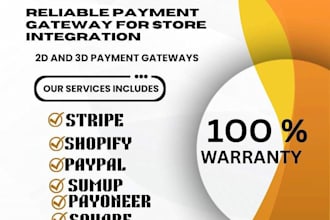 integrate payment gateways like stripe, shopify, paypal