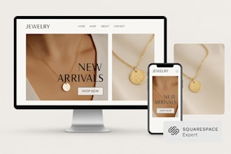 design a conversion focused squarespace jewelry website shop