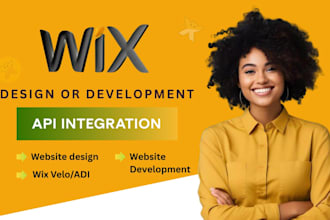 design, develop, redesign wix website with wix velo, ecommerce, api integration