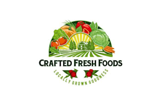 design powerful fresh produce company logo