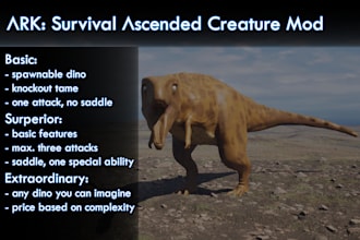 create a ark survival ascended creature mod