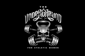 design glamorous super crossfit box logo