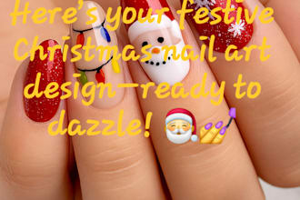 design stunning custom nail art for you