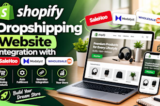 build shopify website design dropshipping store wholesale2b modalyst salehoo