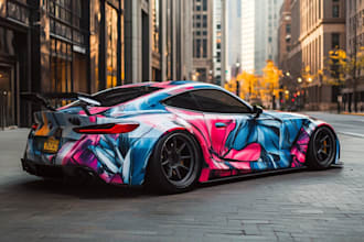 design car wrap, car livery, car decal, car sticker