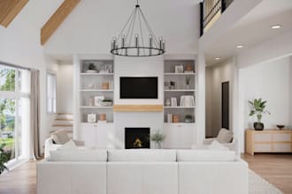 create photorealistic 3d interior rendering for houses and apartments
