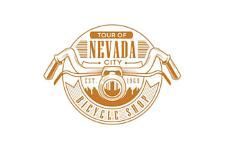 design unique old bicycle shop logo