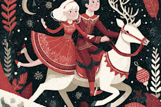 create christmas card, christmas illustration, christmas